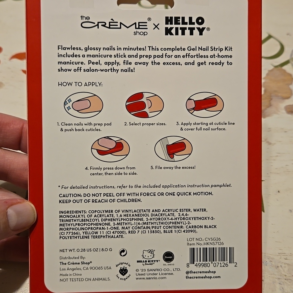 The Creme Shop x Hello Kitty Gel Nail Strip Kit - Classic Cutie - Picture 2 of 2